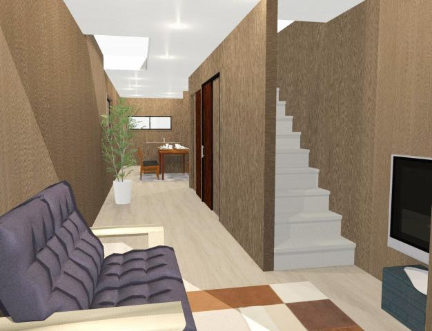 【新築戸建】向日市物集女町五ノ坪「洛西口駅」2LDK+Sの居間・リビング