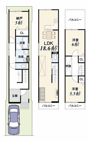 【新築戸建】向日市物集女町五ノ坪「洛西口駅」2LDK+S