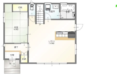 連島町連島戸建ての間取り