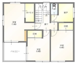 連島町連島戸建ての間取り