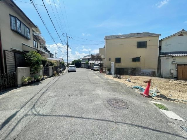 【新築戸建】長岡京市馬場1丁目「長岡京駅」3LDKの前面道路含む現地写真