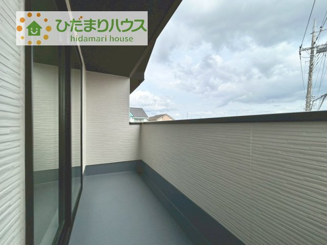 【バルコニー】 | 取手市白山6期　新築戸建　2号棟 | あたたかな光が差し込む、南向きのバルコニー(#^^#)