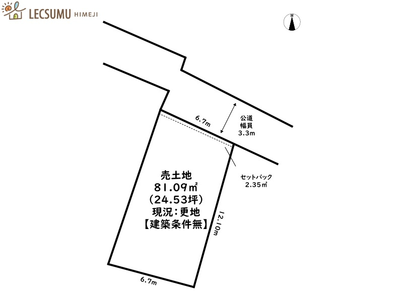 姫路市網干区興浜／売土地の土地図