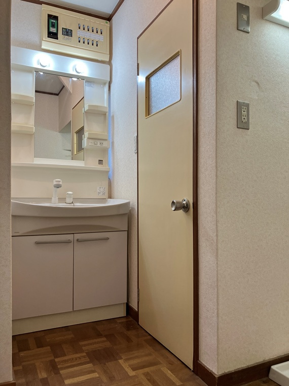 西平山戸建の洗面所