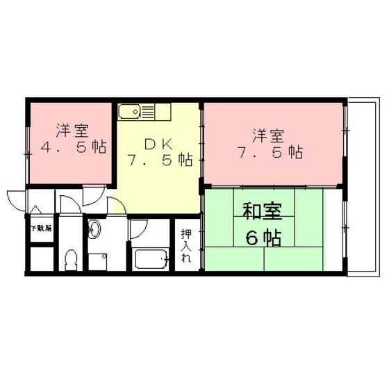 岐阜市忠節町３丁目のアパートの間取り