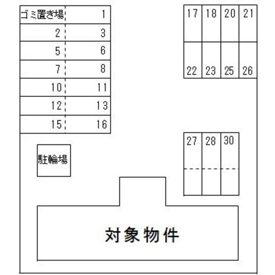 レジデンス・スギエの駐車場|配車図