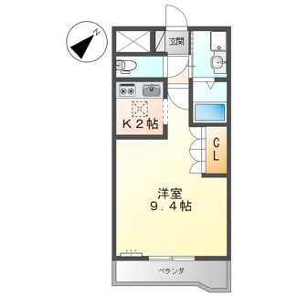 【間取り】 | アウラ山手 | 1K