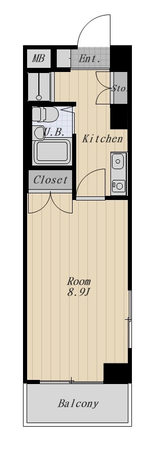 クイーン小金井 205号室の間取り