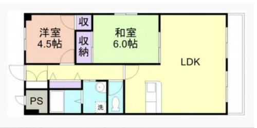 和歌山市土入1棟マンションの間取り|2階～５階各住戸の間取り