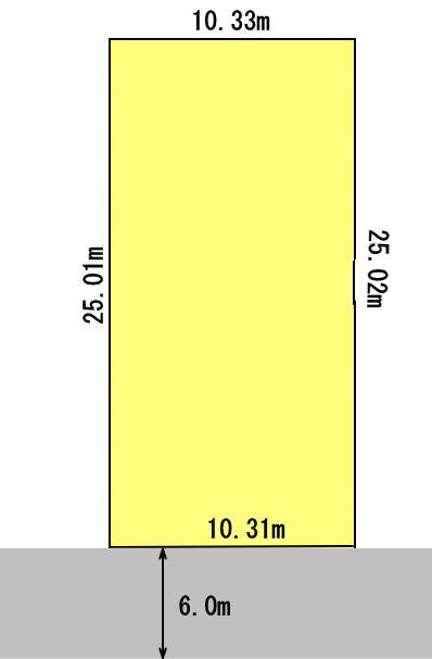 高崎市福島町　売地の区画図