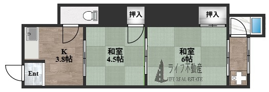 八戸ノ里文化Ⅱの間取り