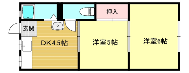 【間取り】 | 門戸東ハイツ
