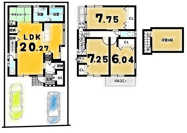 久我御旅町G号地　条件無土地の参考プラン