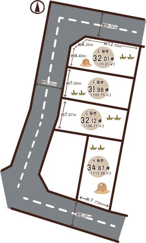 久我御旅町F号地　条件無土地の区画図