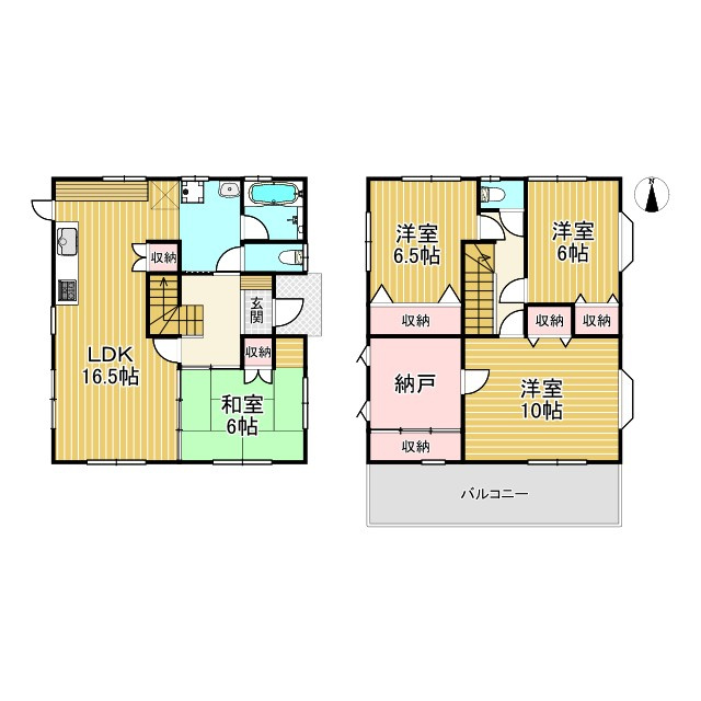 西条市船屋　中古住宅の間取り
