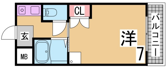 神戸市須磨区白川台５丁目の賃貸マンションの間取り