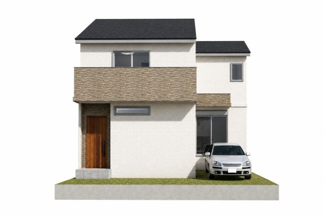寺本５丁目　メインプラン　建築条件付き土地の外観パース|【外観/イメージパース】
ゆったりとした間口の広さを活かせる！一緒に現地へ行き実際の様子を見に行きましょう♪