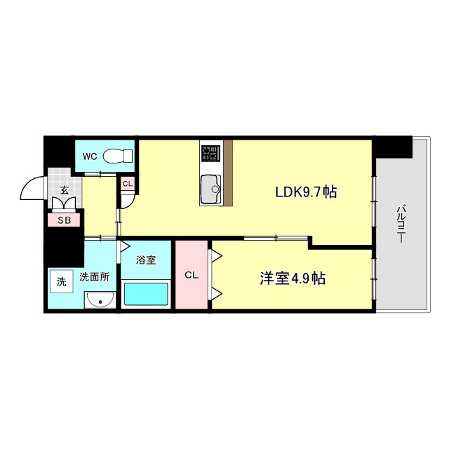 シャルールメゾン桃谷の間取り