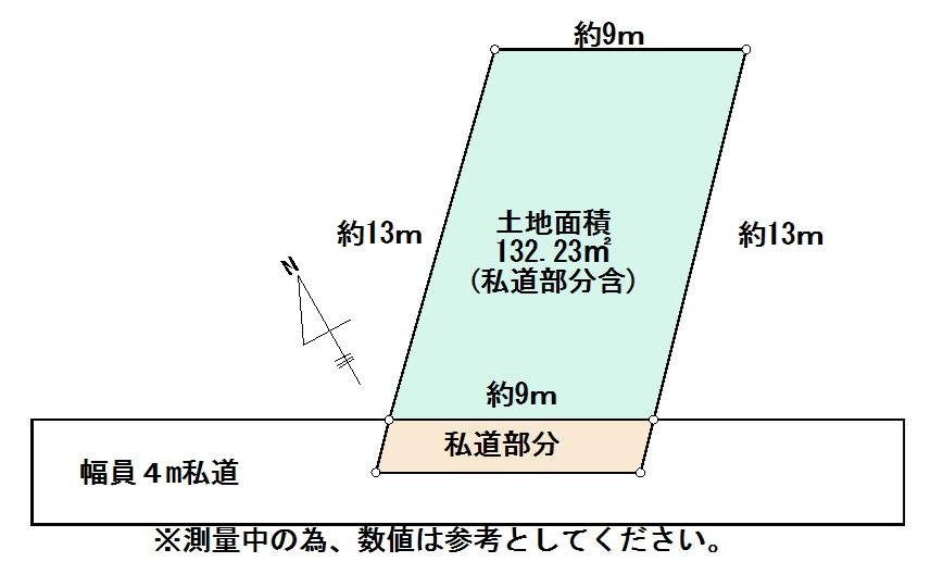 柏市しいの木台4丁目　売地の土地図