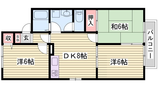ＴＷＩＮ　ＭＦ　Ａ棟の間取り