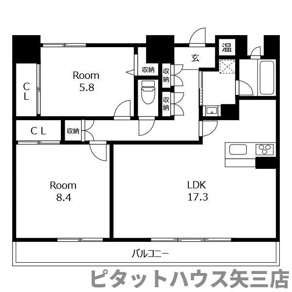 幸町シュンレジデンスの間取り