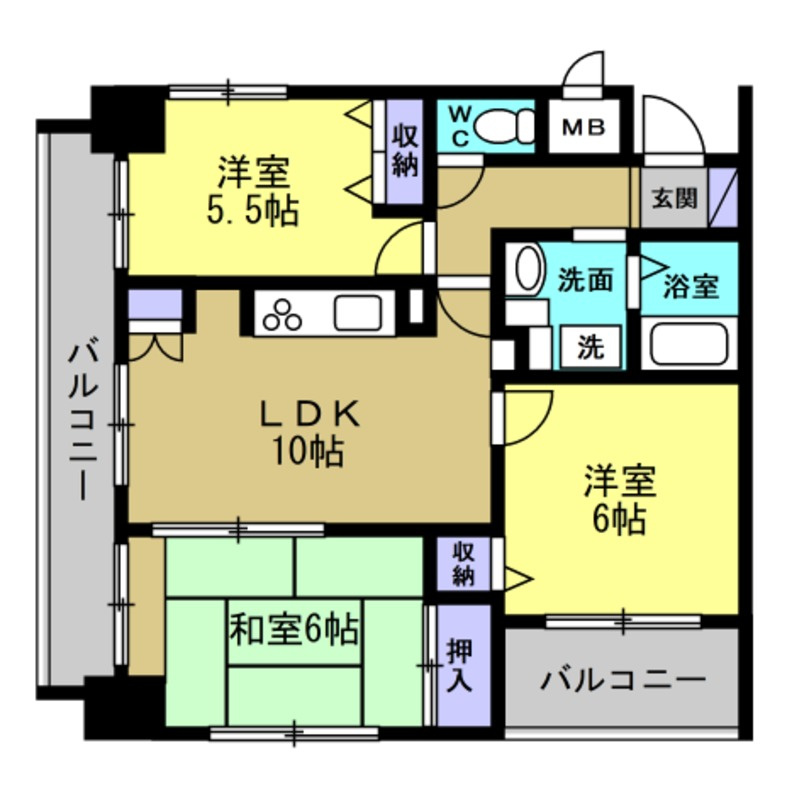 サンライズエモトの間取り