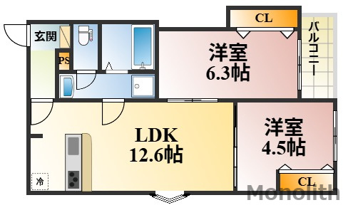 Fstyle東港町の間取り