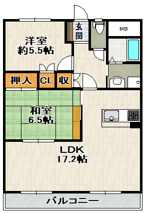 藤ノ木ハイツの間取り