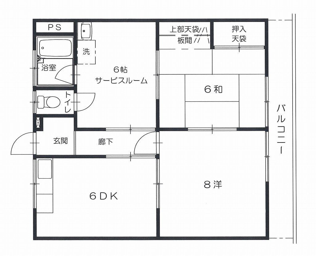 真藤ビルの間取り|真藤ビル303号
  
