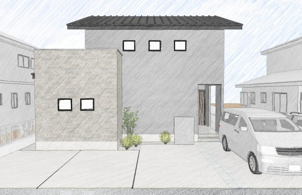 小山市大字中久喜　新築戸建11の外観パース