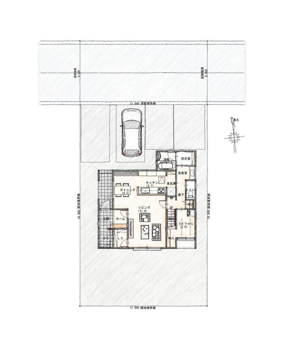 小山市大字中久喜　新築戸建11の区画図