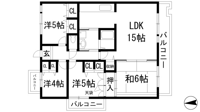 【間取り】 | アルビス寺本4号棟