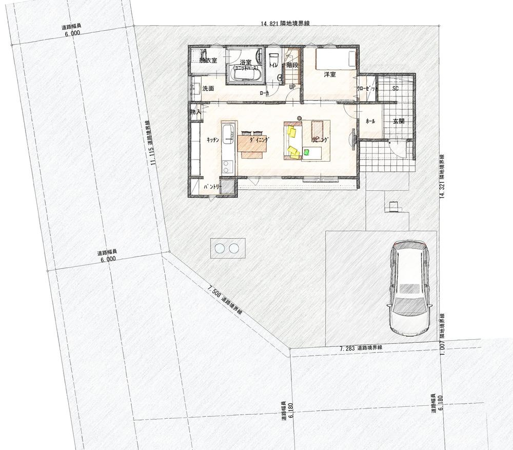 小山市大字中久喜　新築戸建25の区画図