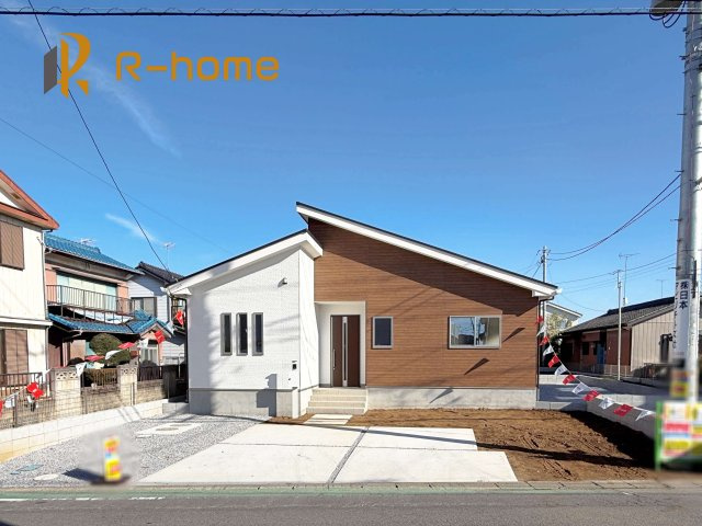 常総市豊岡町3期　新築戸建て　1号棟の外観|建物完成いたしました！ご予約で『平日』や『夕方』などでもご見学可能です！