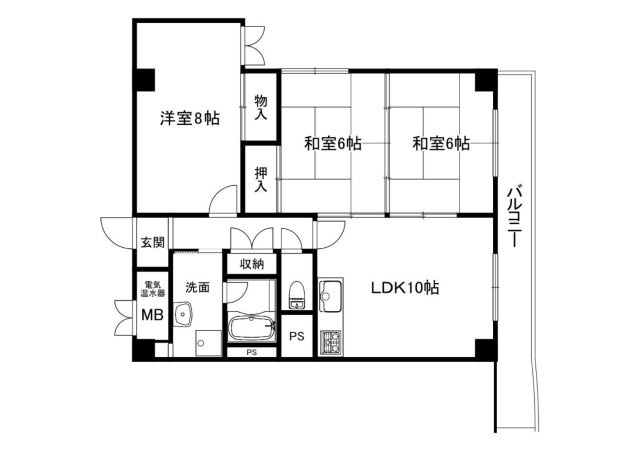 【リフォーム済】草津ロイヤルプラザ　4Fの間取り