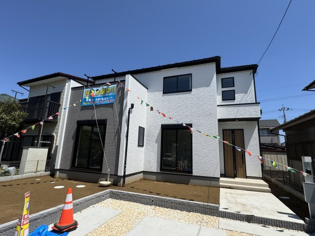 柏市光ヶ丘４丁目新築戸建【酒井根東小学校：6分】の外観|完成済み内覧可能です！！