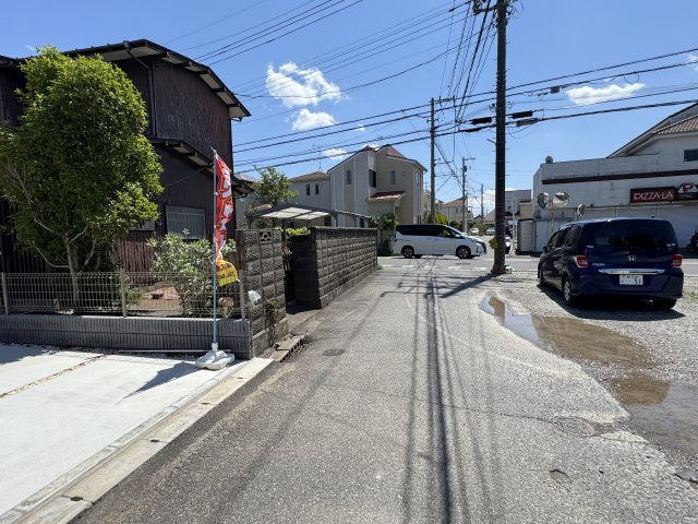 柏市光ヶ丘４丁目新築戸建【酒井根東小学校：6分】の前面道路含む現地写真|南西側前面道路