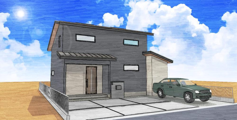 小山市大字中久喜　新築戸建12の外観パース