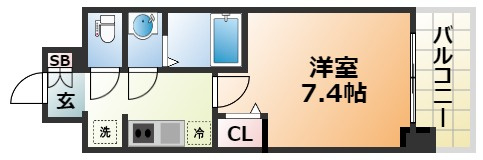 エスライズ神戸三宮山手通壱番館の間取り