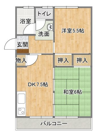 三倉マンションの間取り
