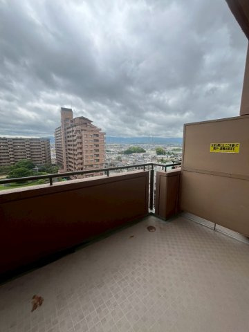 朝日プラザシティサザンパークI棟　最上階メゾネットタイプのバルコニー|南東側バルコニー