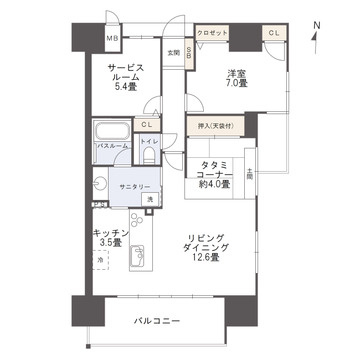アルファステイツ福山駅前IIの間取り