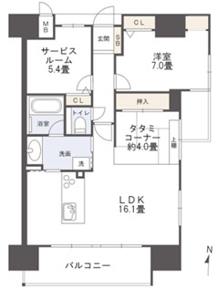 アルファステイツ福山駅前IIの間取り