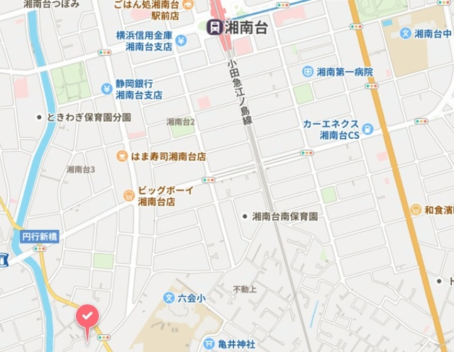 藤沢市円行の賃貸マンションの地図
