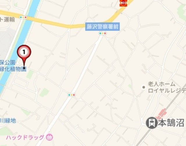藤沢市本鵠沼４丁目の賃貸マンションの地図