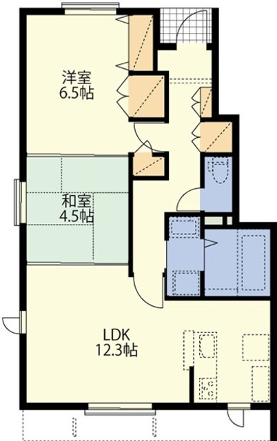 ＢＯＲＩＫＩふじさわ善行　南棟の間取り|南向き角部屋２面採光で日当たり良好