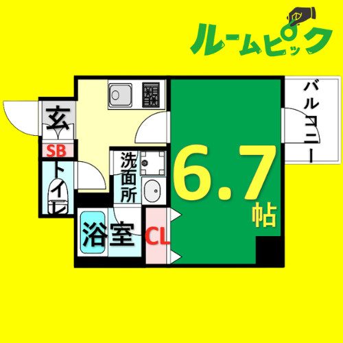 ディアレイシャス丸の内　名古屋市賃貸　仲介手数料無料の間取り