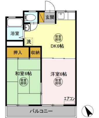 【間取り】 | 十王堂ハイツＢ