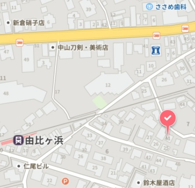 由比若宮の地図