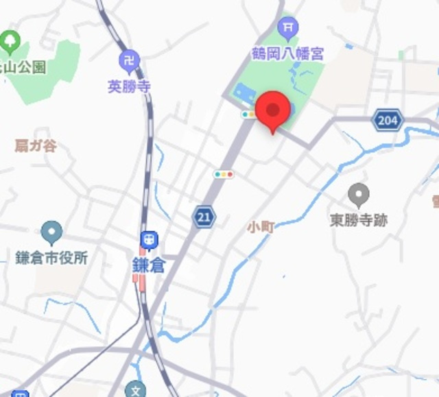 鎌倉市雪ノ下１丁目の賃貸マンションの地図